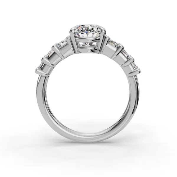 18K White Gold Oval Engagement Ring Setting Image 2 SVS Fine Jewelry Oceanside, NY