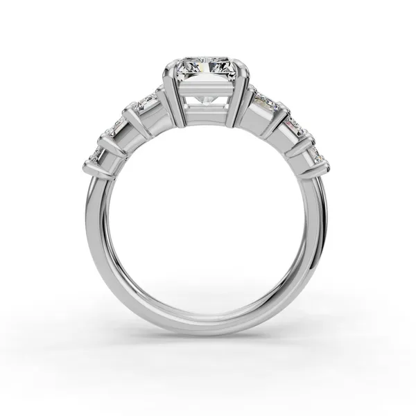 Platinum Radiant Engagement Ring Setting Image 2 SVS Fine Jewelry Oceanside, NY