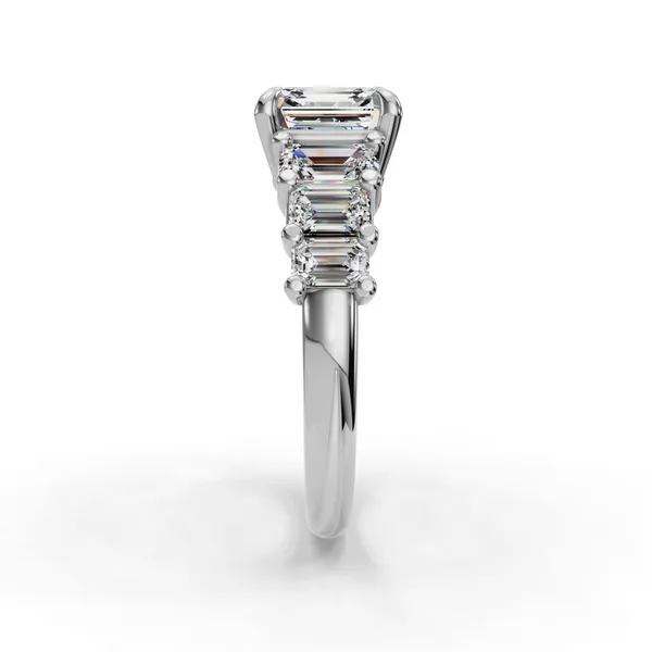 Platinum Asscher Engagement Ring Setting Image 3 SVS Fine Jewelry Oceanside, NY