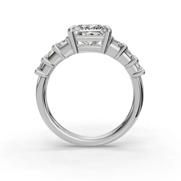 Platinum Princess Engagement Ring Setting Image 2 SVS Fine Jewelry Oceanside, NY