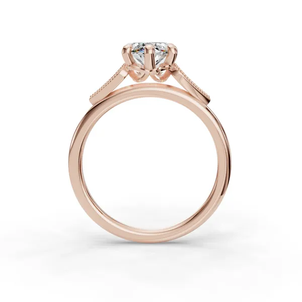 14K Rose Gold Marquise Engagement Ring Setting Image 2 SVS Fine Jewelry Oceanside, NY