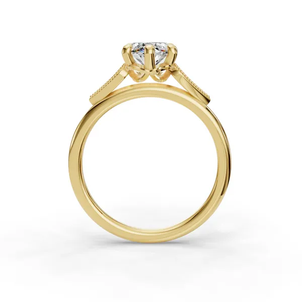 18K Yellow Gold Marquise Engagement Ring Setting Image 2 SVS Fine Jewelry Oceanside, NY