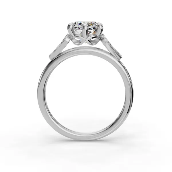 Platinum Cushion Engagement Ring Setting Image 2 SVS Fine Jewelry Oceanside, NY