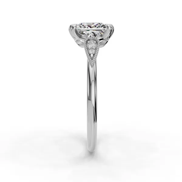 Platinum Princess Engagement Ring Setting Image 3 SVS Fine Jewelry Oceanside, NY