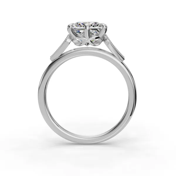 Platinum Princess Engagement Ring Setting Image 2 SVS Fine Jewelry Oceanside, NY