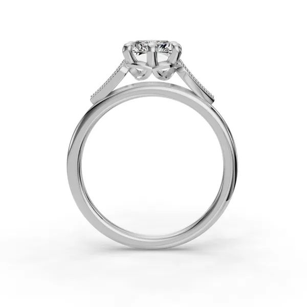 Platinum Radiant Engagement Ring Setting Image 2 SVS Fine Jewelry Oceanside, NY