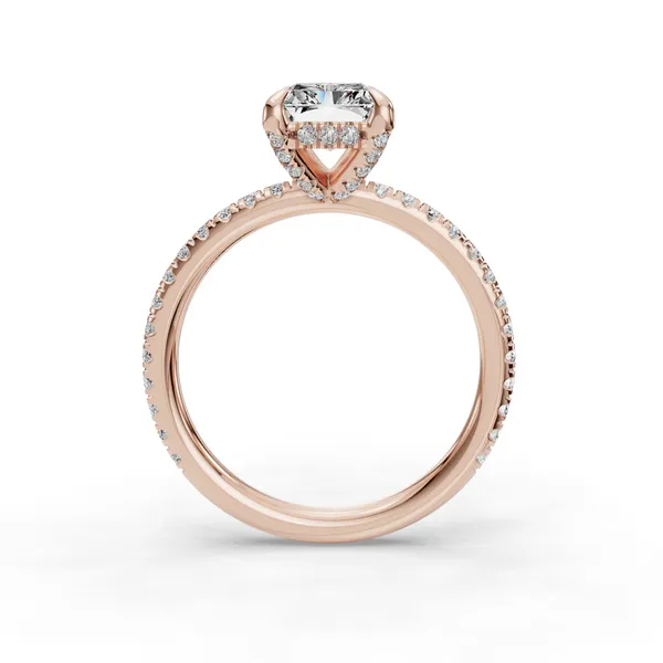 14K Rose Gold Radiant Engagement Ring Setting Image 2 SVS Fine Jewelry Oceanside, NY