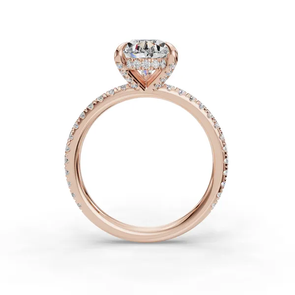 14K Rose Gold Pear Engagement Ring Setting Image 2 SVS Fine Jewelry Oceanside, NY