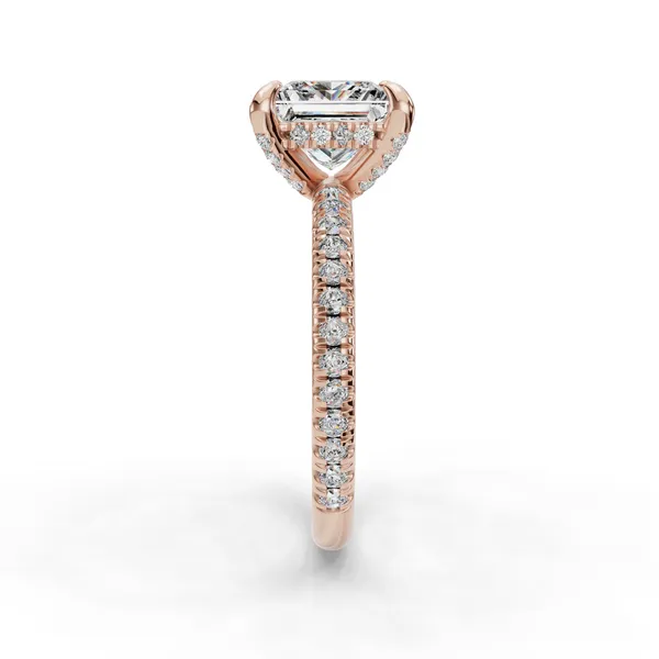 14K Rose Gold Princess Engagement Ring Setting Image 3 SVS Fine Jewelry Oceanside, NY