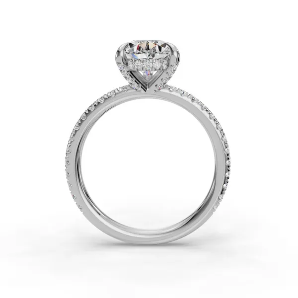 14K White Gold Pear Engagement Ring Setting Image 2 SVS Fine Jewelry Oceanside, NY