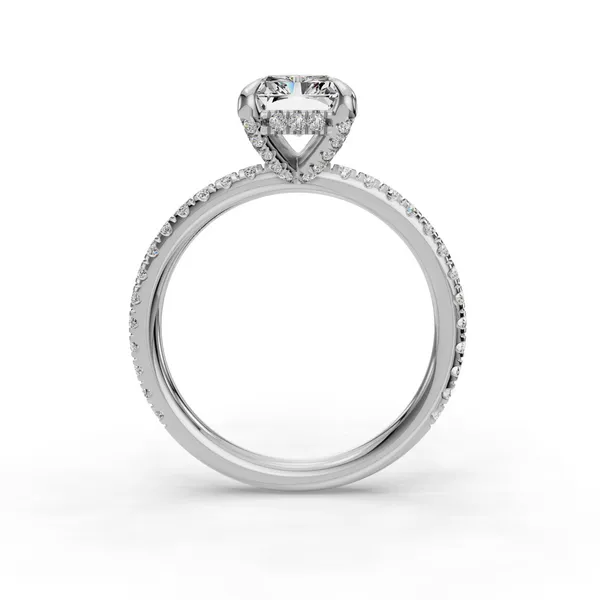 14K White Gold Radiant Engagement Ring Setting Image 2 SVS Fine Jewelry Oceanside, NY