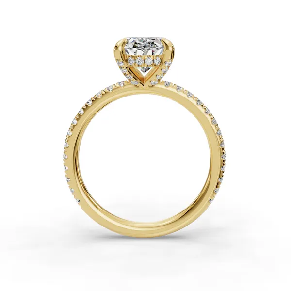 14K Yellow Gold Oval Engagement Ring Setting Image 2 SVS Fine Jewelry Oceanside, NY