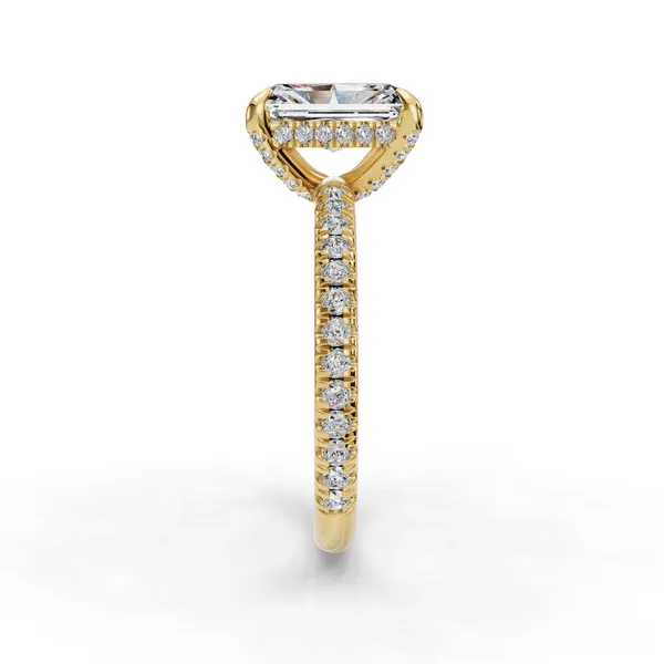 14K Yellow Gold Radiant Engagement Ring Setting Image 3 SVS Fine Jewelry Oceanside, NY