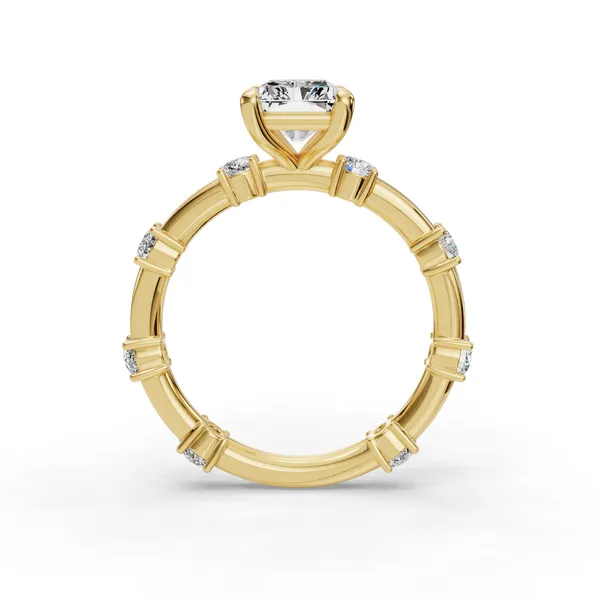 14K Yellow Gold Radiant Engagement Ring Setting Image 2 SVS Fine Jewelry Oceanside, NY