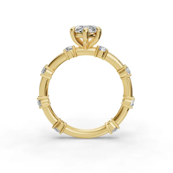 14K Yellow Gold Marquise Engagement Ring Setting Image 2 SVS Fine Jewelry Oceanside, NY