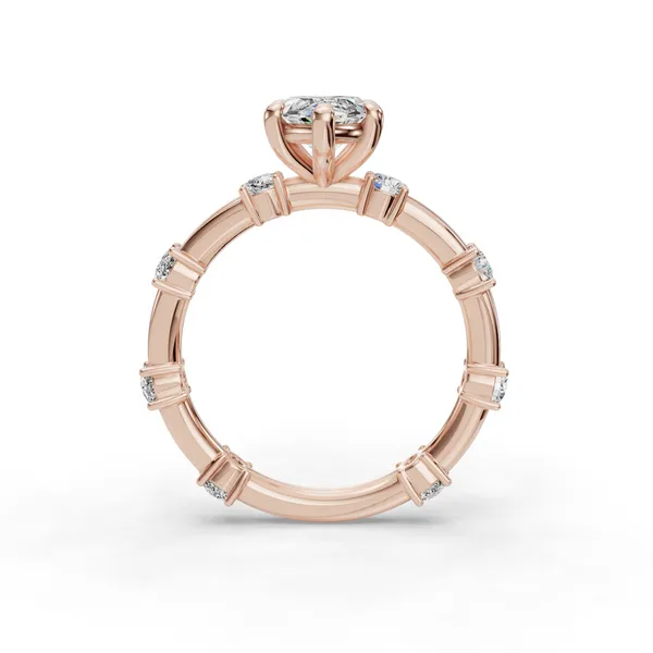18K Rose Gold Marquise Engagement Ring Setting Image 2 SVS Fine Jewelry Oceanside, NY