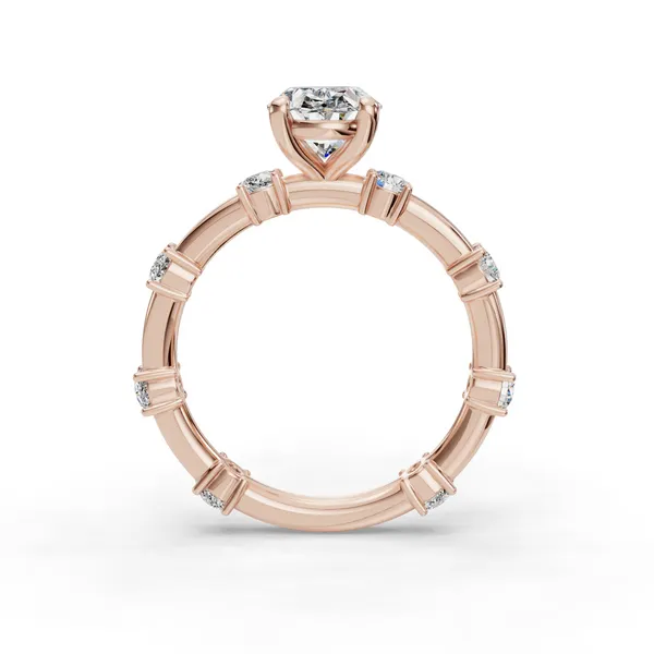 18K Rose Gold Oval Engagement Ring Setting Image 2 SVS Fine Jewelry Oceanside, NY