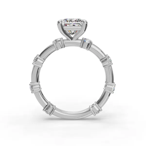 Platinum Princess Engagement Ring Setting Image 2 SVS Fine Jewelry Oceanside, NY