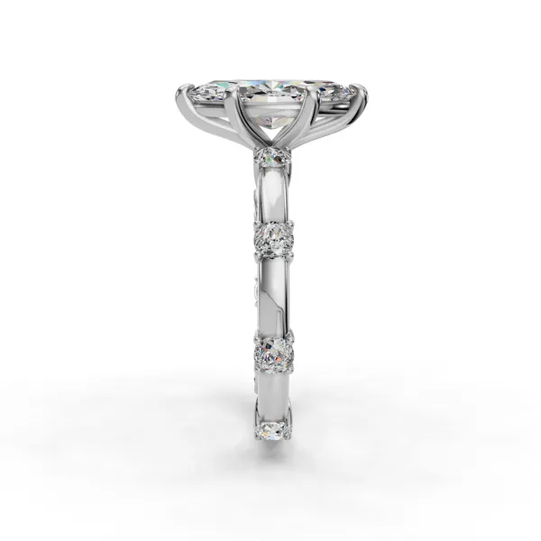 Platinum Marquise Engagement Ring Setting Image 3 SVS Fine Jewelry Oceanside, NY