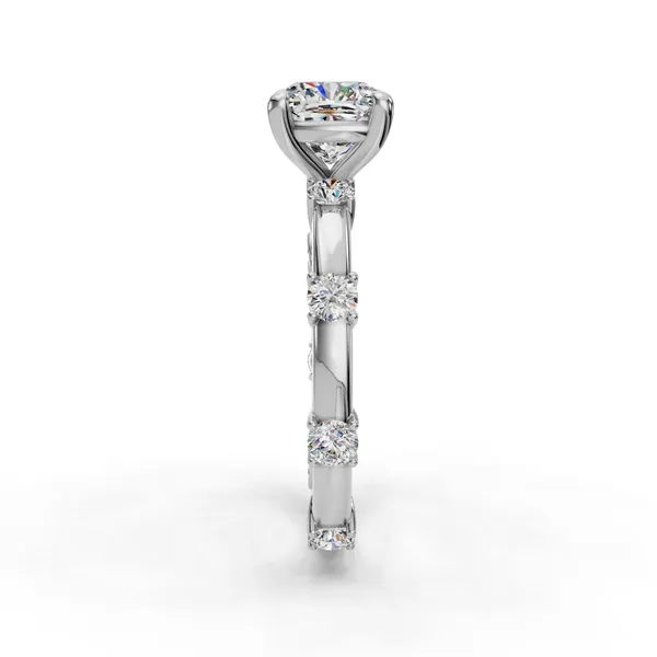 Platinum Cushion Engagement Ring Setting Image 3 SVS Fine Jewelry Oceanside, NY