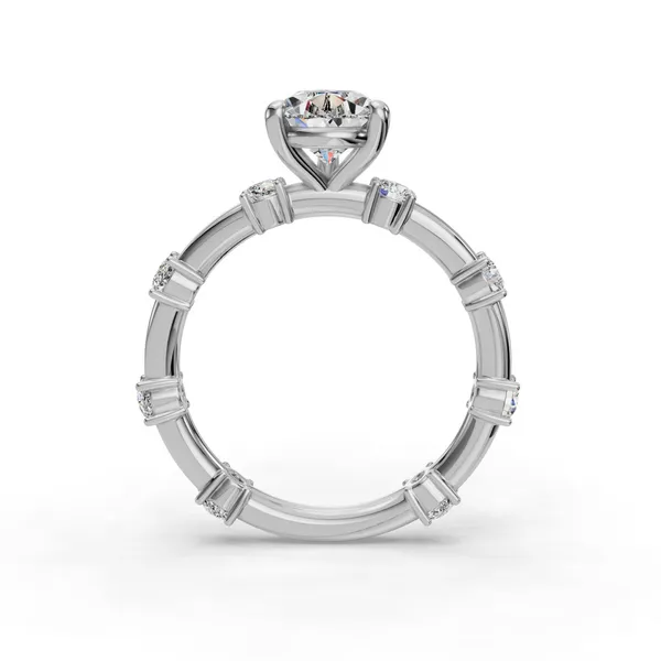 Platinum Pear Engagement Ring Setting Image 2 SVS Fine Jewelry Oceanside, NY