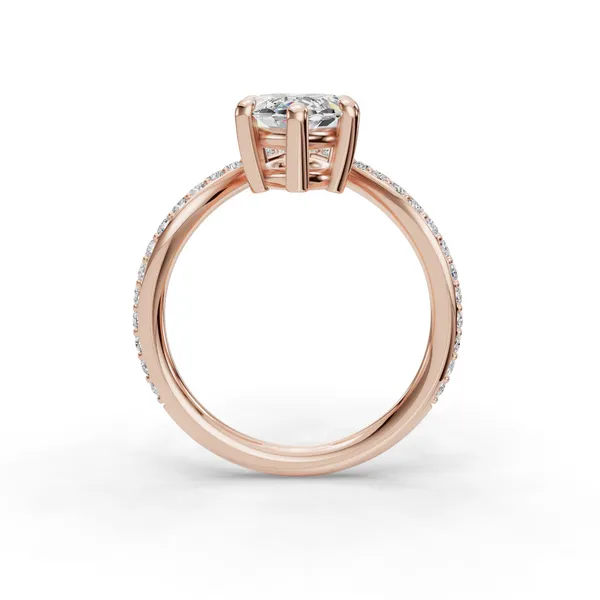 18K Rose Gold Marquise Engagement Ring Setting Image 2 SVS Fine Jewelry Oceanside, NY