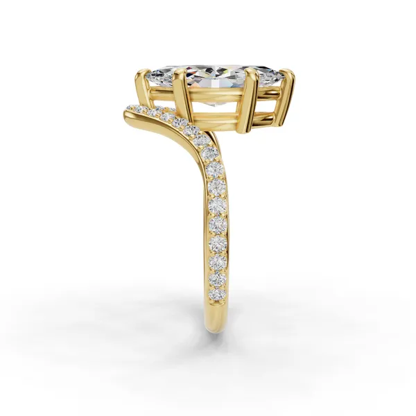 18K Yellow Gold Marquise Engagement Ring Setting Image 3 SVS Fine Jewelry Oceanside, NY