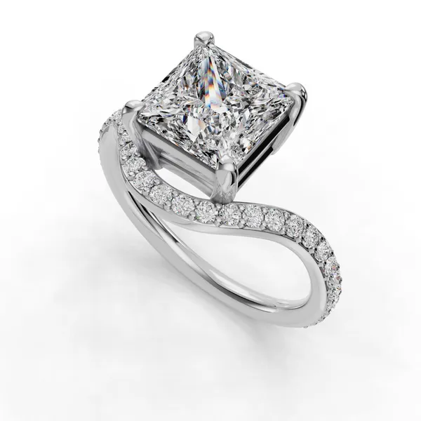 Platinum Princess Engagement Ring Setting SVS Fine Jewelry Oceanside, NY