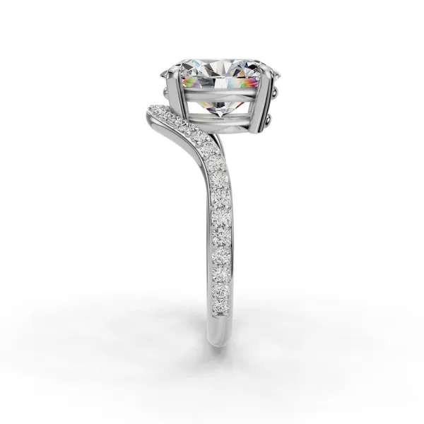 Platinum Oval Engagement Ring Setting Image 3 SVS Fine Jewelry Oceanside, NY