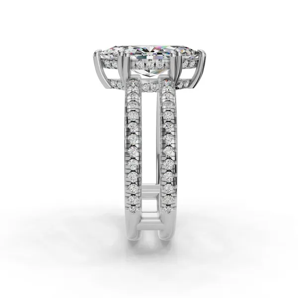 14K White Gold Marquise Engagement Ring Setting Image 3 SVS Fine Jewelry Oceanside, NY