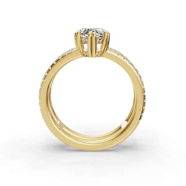 14K Yellow Gold Marquise Engagement Ring Setting Image 2 SVS Fine Jewelry Oceanside, NY