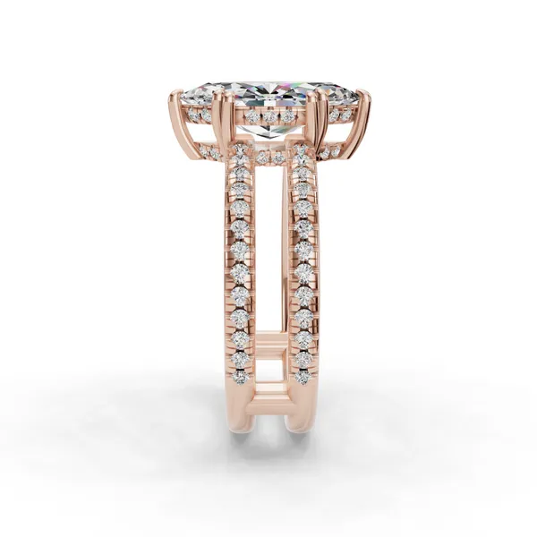 18K Rose Gold Marquise Engagement Ring Setting Image 3 SVS Fine Jewelry Oceanside, NY