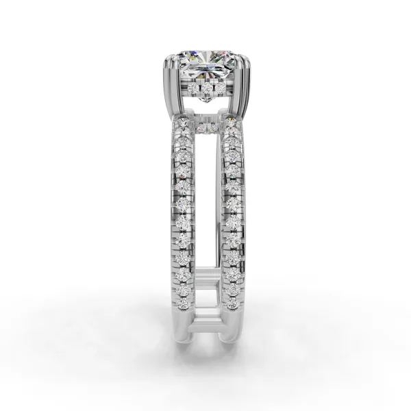 Platinum Cushion Engagement Ring Setting Image 3 SVS Fine Jewelry Oceanside, NY