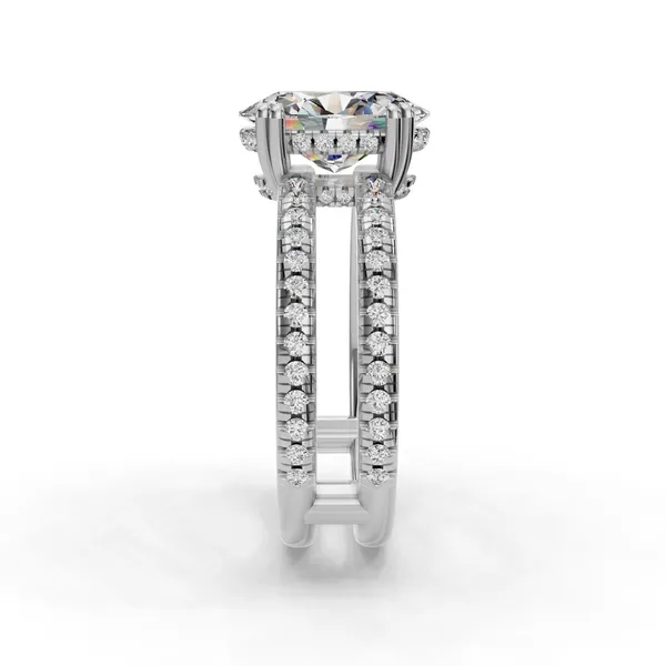 Platinum Oval Engagement Ring Setting Image 3 SVS Fine Jewelry Oceanside, NY