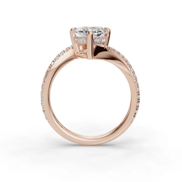 14K Rose Gold Marquise Engagement Ring Setting Image 2 SVS Fine Jewelry Oceanside, NY