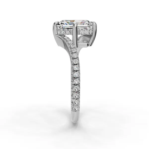 14K White Gold Radiant Engagement Ring Setting Image 3 SVS Fine Jewelry Oceanside, NY