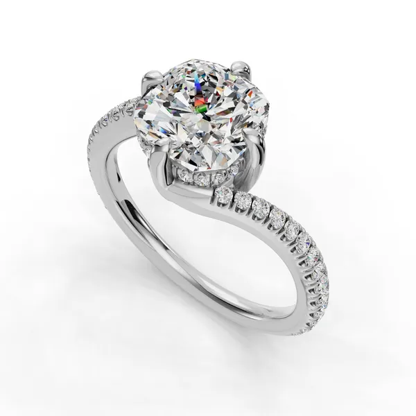 Platinum Cushion Engagement Ring Setting SVS Fine Jewelry Oceanside, NY