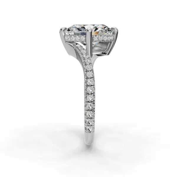 Platinum Oval Engagement Ring Setting Image 3 SVS Fine Jewelry Oceanside, NY