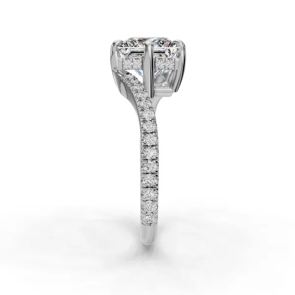 Platinum Princess Engagement Ring Setting Image 3 SVS Fine Jewelry Oceanside, NY