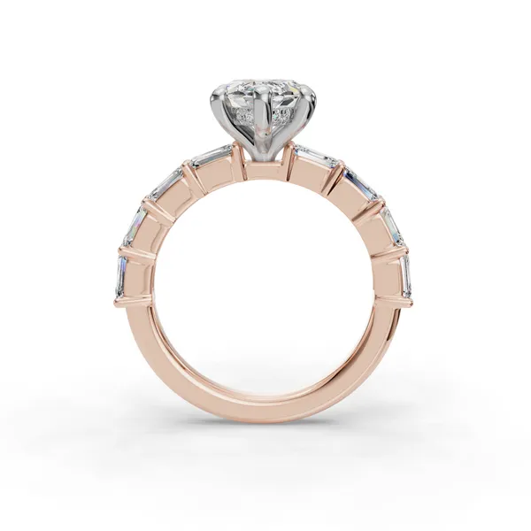 14K Rose Gold Marquise Engagement Ring Setting Image 2 SVS Fine Jewelry Oceanside, NY