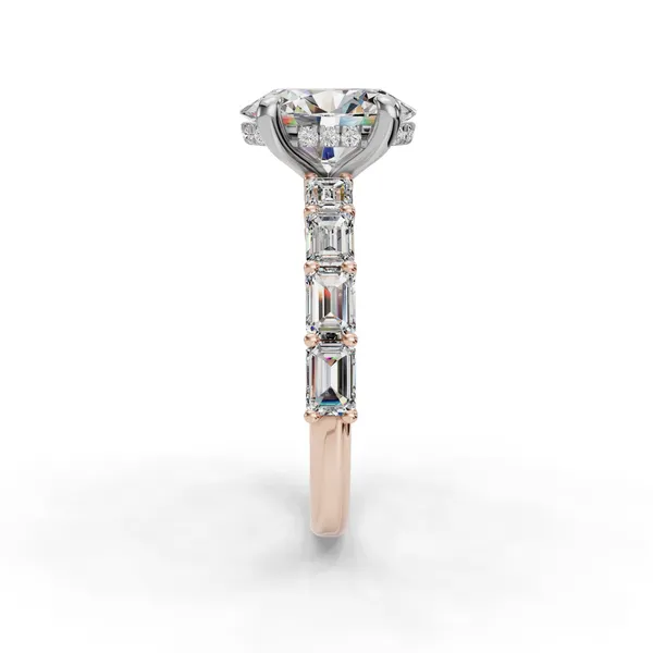 14K Rose Gold Oval Engagement Ring Setting Image 3 SVS Fine Jewelry Oceanside, NY