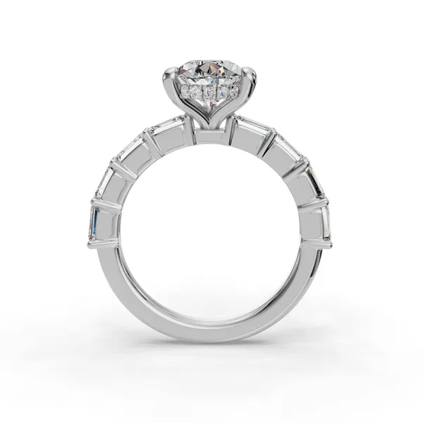 14K White Gold Pear Engagement Ring Setting Image 2 SVS Fine Jewelry Oceanside, NY