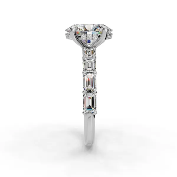 Platinum Oval Engagement Ring Setting Image 3 SVS Fine Jewelry Oceanside, NY