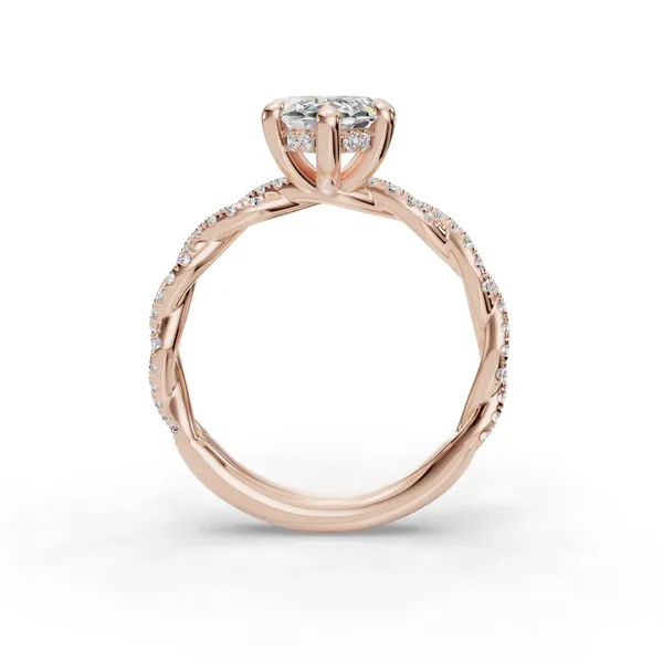 18K Rose Gold Marquise Engagement Ring Setting Image 2 SVS Fine Jewelry Oceanside, NY