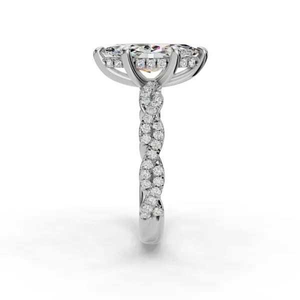 Platinum Marquise Engagement Ring Setting Image 3 SVS Fine Jewelry Oceanside, NY