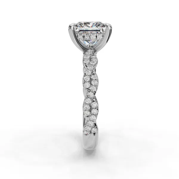 Platinum Princess Engagement Ring Setting Image 3 SVS Fine Jewelry Oceanside, NY