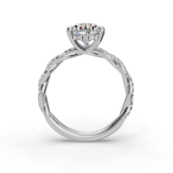 Platinum Pear Engagement Ring Setting Image 2 SVS Fine Jewelry Oceanside, NY