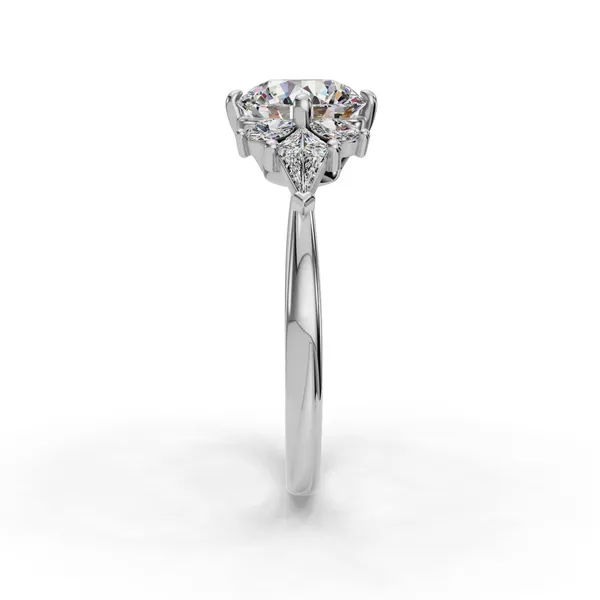 14K White Gold Round Engagement Ring Setting Image 3 SVS Fine Jewelry Oceanside, NY