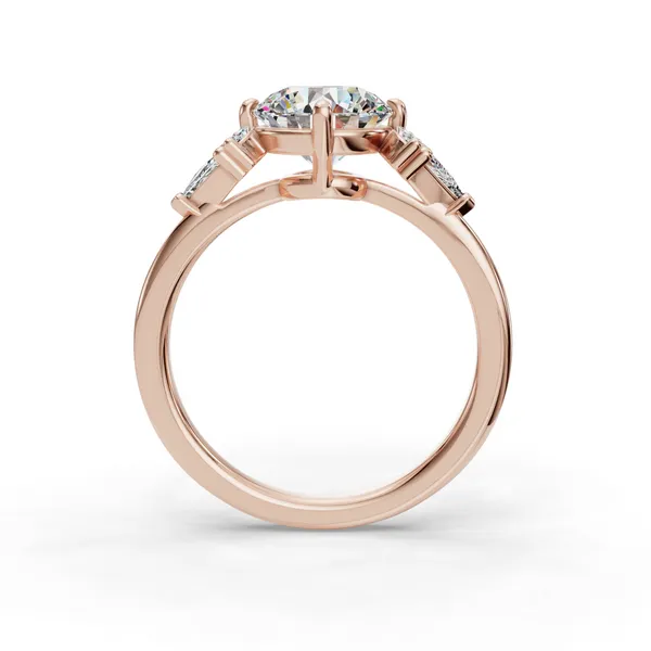 18K Rose Gold Round Engagement Ring Setting Image 2 SVS Fine Jewelry Oceanside, NY