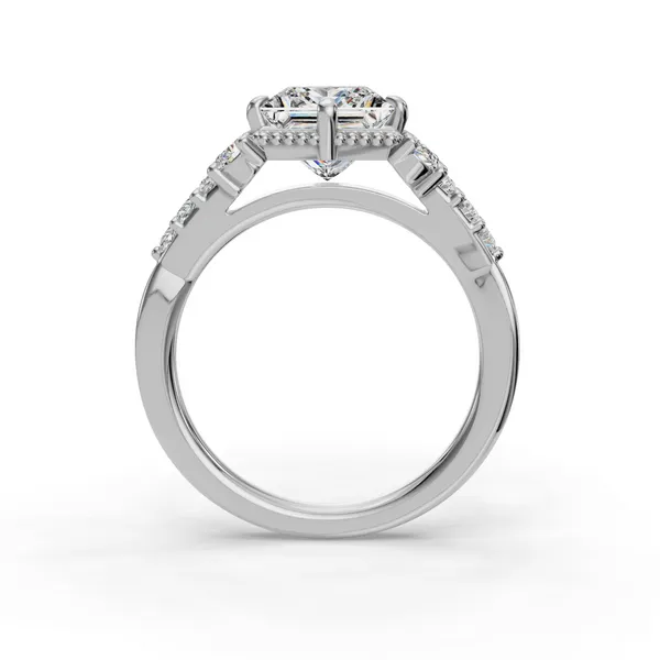 14K White Gold Princess Engagement Ring Setting Image 2 SVS Fine Jewelry Oceanside, NY